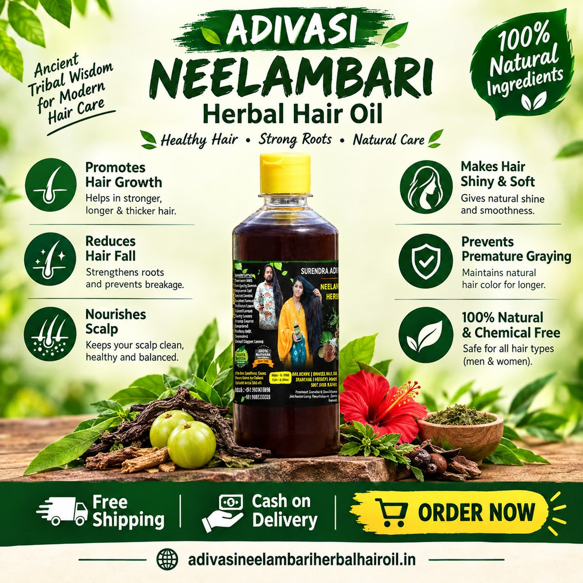 Adivasi Neelambari Herbal Hair Oil