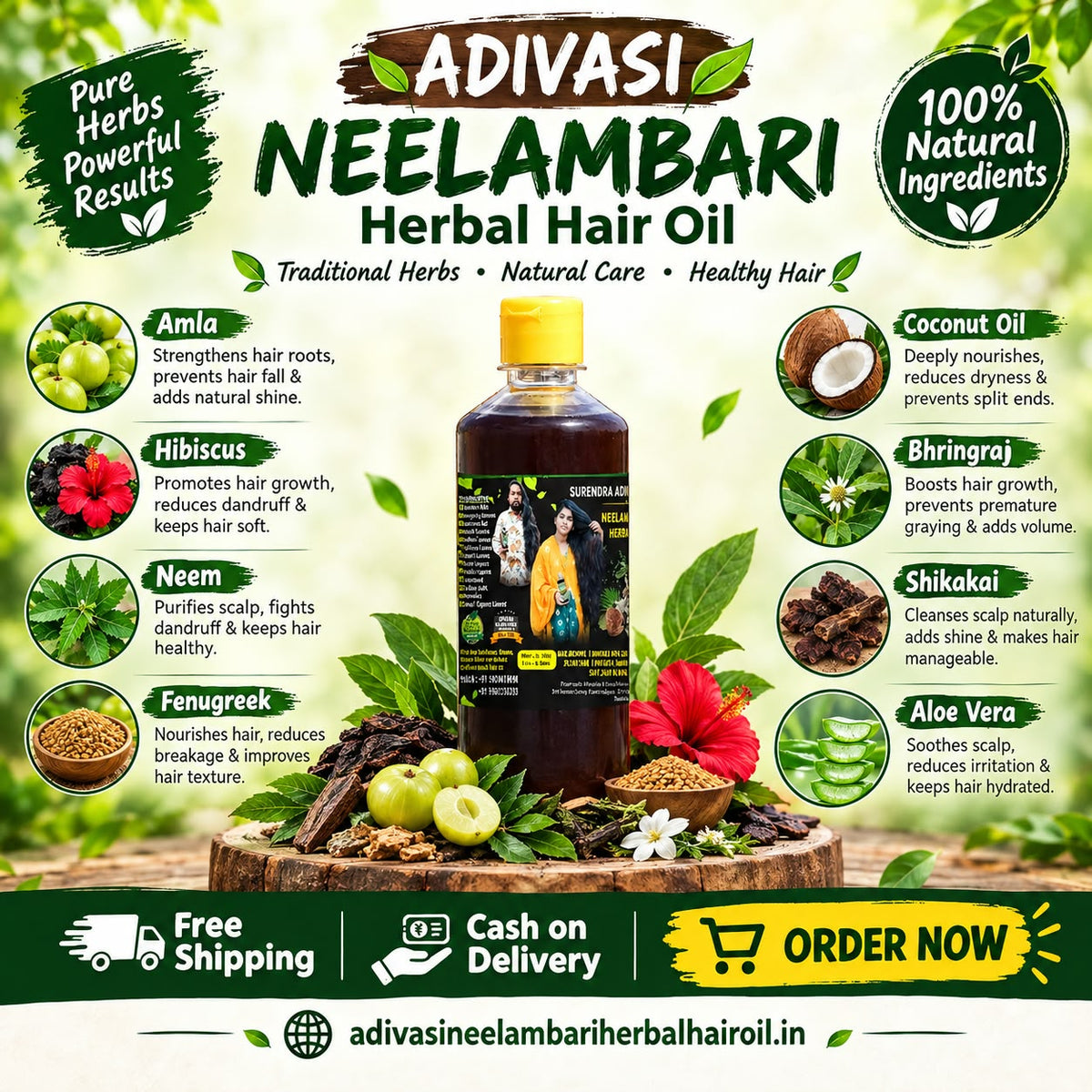 Adivasi Neelambari Herbal Hair Oil